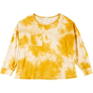 Ava James Plus Tie Dye Pocket Long Sleeve Top size 1X